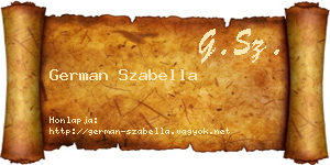 German Szabella névjegykártya