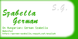 szabella german business card